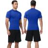 image:imageRoadbox Mens Compression Shirt Short Sleeve Mock Turtleneck Athletic Undershirt Cool Dry Base Layer Top for Gym WorkoutRoyal Blue
