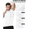 image:imageRoadbox Mens Compression Shirt Short Sleeve Mock Turtleneck Athletic Undershirt Cool Dry Base Layer Top for Gym WorkoutWhite