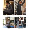 image:imageRoadbox Thermal Underwear Sets for Women Long Johns Fleece Lined Top amp Bottom Warm Skiing Base Layer Cold Weather WinterDark Gray