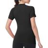 image:imageRoadbox Womens Compression Shirts 13 Pack Short Sleeve Workout Tops Athletic Gym TShirt Yoga Running Quick Dry Base LayerBlack