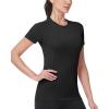 image:imageRoadbox Womens Compression Shirts 13 Pack Short Sleeve Workout Tops Athletic Gym TShirt Yoga Running Quick Dry Base LayerBlack