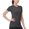 image:imageRoadbox Womens Compression Shirts 13 Pack Short Sleeve Workout Tops Athletic Gym TShirt Yoga Running Quick Dry Base LayerBlackdark Graywhite