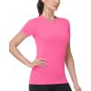 image:imageRoadbox Womens Compression Shirts 13 Pack Short Sleeve Workout Tops Athletic Gym TShirt Yoga Running Quick Dry Base LayerRose Pink