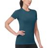 image:imageRoadbox Womens Compression Shirts 13 Pack Short Sleeve Workout Tops Athletic Gym TShirt Yoga Running Quick Dry Base LayerSlate Blue