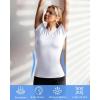 image:imageRoadbox Womens Compression Shirts 13 Pack Short Sleeve Workout Tops Athletic Gym TShirt Yoga Running Quick Dry Base LayerWhite