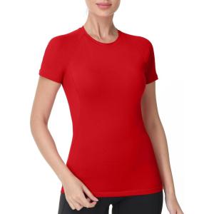 image:imageRoadbox Womens Compression Shirts 13 Pack Short Sleeve Workout Tops Athletic Gym TShirt Yoga Running Quick Dry Base LayerRed