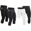 image:imageRoadbox Basketball Sports Pants Set Mens Compression Pants2 Pack 34 Pants  2 Pack 34 One Leg Pants Size M