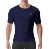 image:imageRoadbox Compression Shirt Men Short Sleeve Cool Dry Base Layer Athletic Undershirts Workout TShirt for Sports Gym RunningNavy Blue