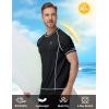 image:imageRoadbox Mens Short Sleeve Rash Guard UPF 50 Quick Dry Swim ShirtsUV Sun Protection Water TShirt for Beach and SurfingBlack