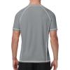 image:imageRoadbox Mens Short Sleeve Rash Guard UPF 50 Quick Dry Swim ShirtsUV Sun Protection Water TShirt for Beach and SurfingEco Gray
