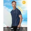 image:imageRoadbox Mens Short Sleeve Rash Guard UPF 50 Quick Dry Swim ShirtsUV Sun Protection Water TShirt for Beach and SurfingNavy Blue