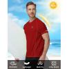 image:imageRoadbox Mens Short Sleeve Rash Guard UPF 50 Quick Dry Swim ShirtsUV Sun Protection Water TShirt for Beach and SurfingRed