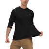 image:imageRoadbox Mens UPF 50 Long Sleeve Sun Hoodie Fishing Shirts for Men UV Protection Hooded for Hiking Running WorkoutBlack
