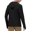 image:imageRoadbox Mens UPF 50 Long Sleeve Sun Hoodie Fishing Shirts for Men UV Protection Hooded for Hiking Running WorkoutBlack