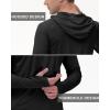 image:imageRoadbox Mens UPF 50 Long Sleeve Sun Hoodie Fishing Shirts for Men UV Protection Hooded for Hiking Running WorkoutBlack