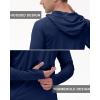 image:imageRoadbox Mens UPF 50 Long Sleeve Sun Hoodie Fishing Shirts for Men UV Protection Hooded for Hiking Running WorkoutDark Blue