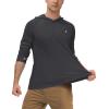image:imageRoadbox Mens UPF 50 Long Sleeve Sun Hoodie Fishing Shirts for Men UV Protection Hooded for Hiking Running WorkoutDark Gray