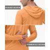 image:imageRoadbox Mens UPF 50 Long Sleeve Sun Hoodie Fishing Shirts for Men UV Protection Hooded for Hiking Running WorkoutElectric Orange