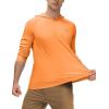 image:imageRoadbox Mens UPF 50 Long Sleeve Sun Hoodie Fishing Shirts for Men UV Protection Hooded for Hiking Running WorkoutElectric Orange