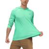 image:imageRoadbox Mens UPF 50 Long Sleeve Sun Hoodie Fishing Shirts for Men UV Protection Hooded for Hiking Running WorkoutGreen