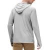 image:imageRoadbox Mens UPF 50 Long Sleeve Sun Hoodie Fishing Shirts for Men UV Protection Hooded for Hiking Running WorkoutGrey