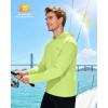 image:imageRoadbox Mens UPF 50 Long Sleeve Sun Hoodie Fishing Shirts for Men UV Protection Hooded for Hiking Running WorkoutLemon Yellow