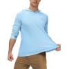 image:imageRoadbox Mens UPF 50 Long Sleeve Sun Hoodie Fishing Shirts for Men UV Protection Hooded for Hiking Running WorkoutLight Blue