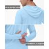 image:imageRoadbox Mens UPF 50 Long Sleeve Sun Hoodie Fishing Shirts for Men UV Protection Hooded for Hiking Running WorkoutLight Blue