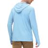 image:imageRoadbox Mens UPF 50 Long Sleeve Sun Hoodie Fishing Shirts for Men UV Protection Hooded for Hiking Running WorkoutLight Blue