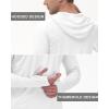 image:imageRoadbox Mens UPF 50 Long Sleeve Sun Hoodie Fishing Shirts for Men UV Protection Hooded for Hiking Running WorkoutWhite