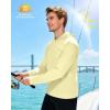 image:imageRoadbox Mens UPF 50 Long Sleeve Sun Hoodie Fishing Shirts for Men UV Protection Hooded for Hiking Running WorkoutYellow