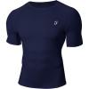 image:imageRoadbox Compression Shirt Men Short Sleeve Cool Dry Base Layer Athletic Undershirts Workout TShirt for Sports Gym RunningNavy Blue
