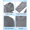image:imageRoadbox Boys Rash Guard Hooded Fishing Shirt Kids UPF 50 Long Sleeve Sun Hoodie Youth UV Protection Beach Swim Shirts14heather Gray