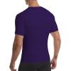 image:imageRoadbox Mens Compression Shirt Short Sleeve Cool Dry Athletic Football Base Layer Tops Sports Running Workout T ShirtsDark Purple