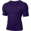 image:imageRoadbox Mens Compression Shirt Short Sleeve Cool Dry Athletic Football Base Layer Tops Sports Running Workout T ShirtsDark Purple