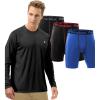 image:imageRoadbox Size L Mens Sun Protection Long Sleeve Shirts amp Mens 3 Pack Compression Shorts Underwear