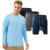 image:imageRoadbox Size XL Mens Sun Protection Long Sleeve Shirts amp Mens 3 Pack Compression Shorts Underwear