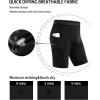 image:imageRoadbox Compression Shorts Men with Pocket 12 Pack Quick Dry Spandex Running Athletic Workout Perfoemance Underwear2 Pack Black  Space Ash