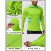 image:imageRoadbox Mens Compression Shirt Hoodie with Mask Long Sleeve Workout Athletic Base Layer Sports Gym Running Undershirt TopLime Green