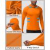 image:imageRoadbox Mens Compression Shirt Hoodie with Mask Long Sleeve Workout Athletic Base Layer Sports Gym Running Undershirt TopOrange