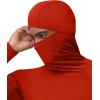 image:imageRoadbox Mens Compression Shirt Hoodie with Mask Long Sleeve Workout Athletic Base Layer Sports Gym Running Undershirt TopTomato Red