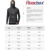 image:imageRoadbox UPF 50 Fishing Shirts for Men Long Sleeve UV Sun Hoodie with Mask Outdoor Swim Hiking Running Workout Rash GuardDark Gray