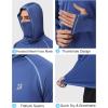 image:imageRoadbox UPF 50 Fishing Shirts for Men Long Sleeve UV Sun Hoodie with Mask Outdoor Swim Hiking Running Workout Rash GuardDeep Blue