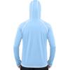 image:imageRoadbox UPF 50 Fishing Shirts for Men Long Sleeve UV Sun Hoodie with Mask Outdoor Swim Hiking Running Workout Rash GuardLight Blue