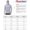 image:imageRoadbox UPF 50 Fishing Shirts for Men Long Sleeve UV Sun Hoodie with Mask Outdoor Swim Hiking Running Workout Rash GuardLight Gray