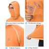 image:imageRoadbox UPF 50 Fishing Shirts for Men Long Sleeve UV Sun Hoodie with Mask Outdoor Swim Hiking Running Workout Rash GuardOrange