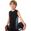 image:imageRoadbox Youth Baseball Chest Protector Heart Guard Sternum Protection Padded Compression Shirt Softball Football LacrosseBlackGray