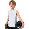 image:imageRoadbox Youth Baseball Chest Protector Heart Guard Sternum Protection Padded Compression Shirt Softball Football LacrosseWhiteGray