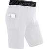 image:imageRoadbox Compression Shorts Men with Pocket 12 Pack Quick Dry Spandex Running Athletic Workout Perfoemance UnderwearWhite