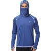 image:imageRoadbox UPF 50 Fishing Shirts for Men Long Sleeve UV Sun Hoodie with Mask Outdoor Swim Hiking Running Workout Rash GuardDeep Blue